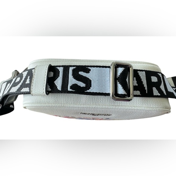Karl Lagerfeld Paris Maybelle Karl Letter White Crossbody - Picture 3 of 7